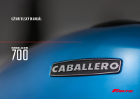 Fantic Caballero 700 - Navod k obsluze 2023 CZ 